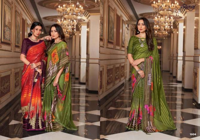 Saroj Dolly Soft Printed Ethnic Wear Satin Latest Designer Saree Collection